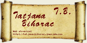 Tatjana Bihorac vizit kartica